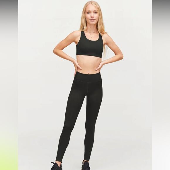 Girlfriend Collective Black Compressive Mid-Rise Legging - Picture 3 of 11